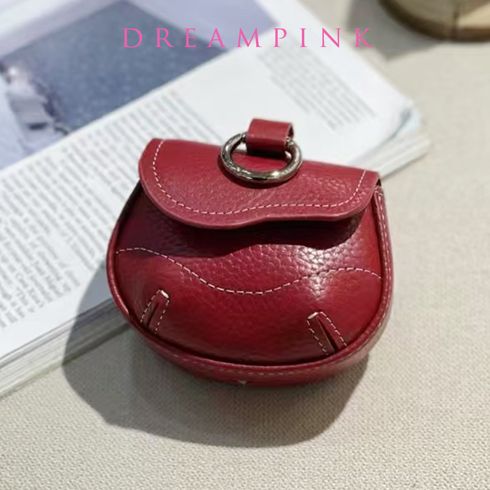 Luxury Bags Leather - ユニバーサルモデル高級イヤホンバッグファンシー素敵な本革 Bluetooth イヤホンケースホルダーキーリング付き小物収納バッグ