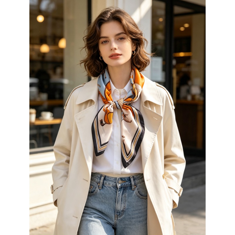 高級 100% マルベリーシルク スクエアスカーフ 70cm - Luxury Bags China のレビューと価格