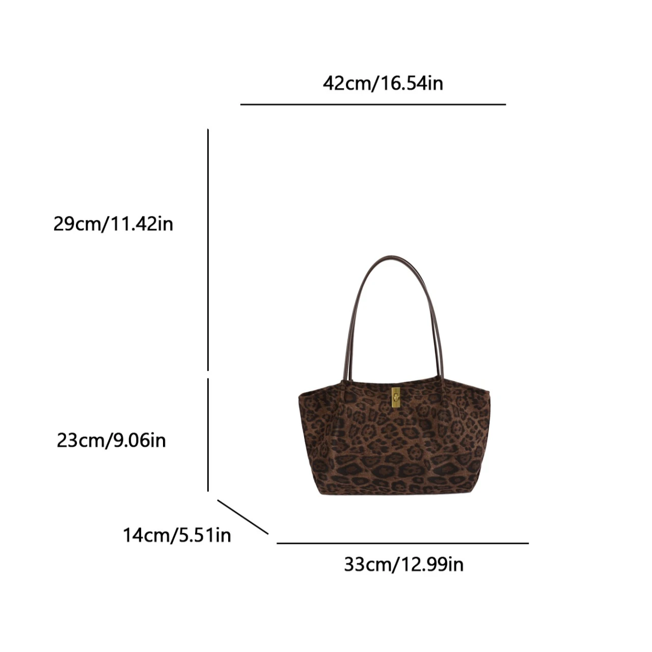 レトロなレオパード柄のスエード製トートバッグ。高級感のある大 - Luxury Bags Tote のレビューと価格
